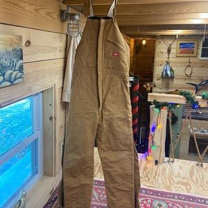 Dickies insulated bibs overalls size large tall